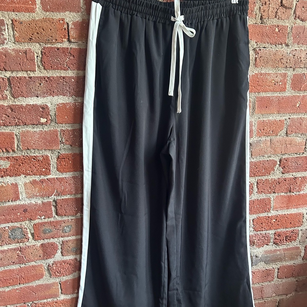 Black and White Track Pants